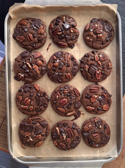 Organic Peanut Butter Triple Chocolate Pecan Cookie