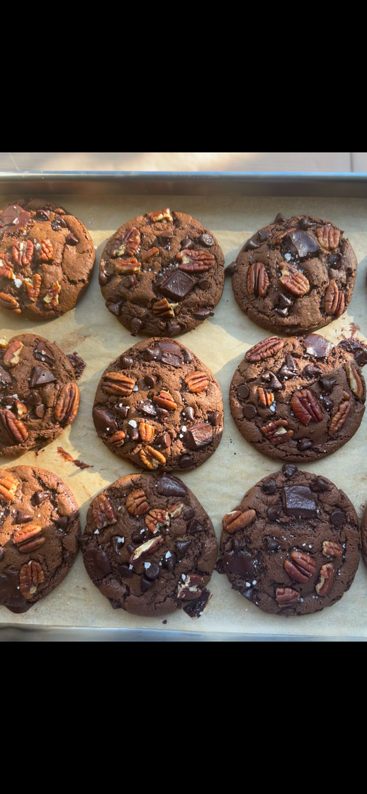 Organic Peanut Butter Triple Chocolate Pecan Cookie